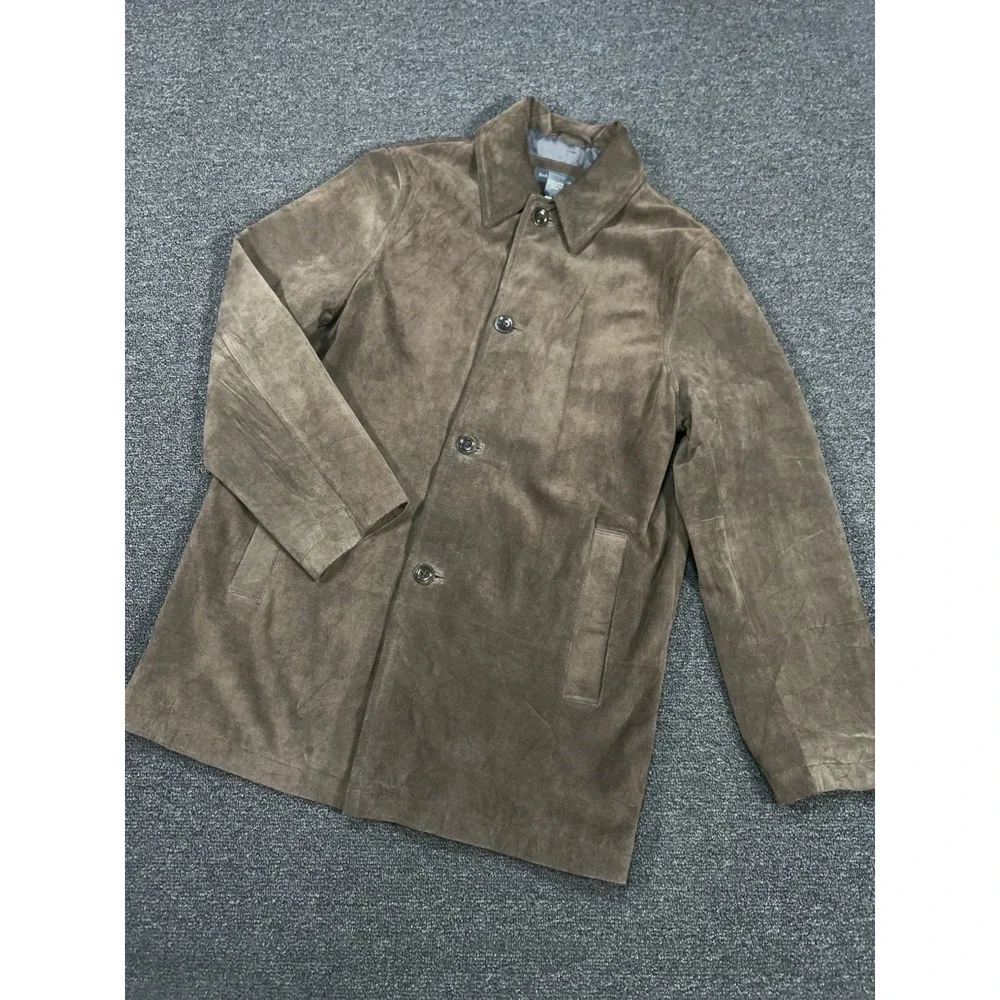Vintage‎ Banana Republic Brown Heavy Duty Suede Jacket Work Shirt Men's Small